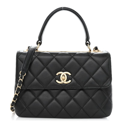 Chanel Lambskin Quilted Small Trendy CC Dual Handle Flap Bag Black 1 of 15
