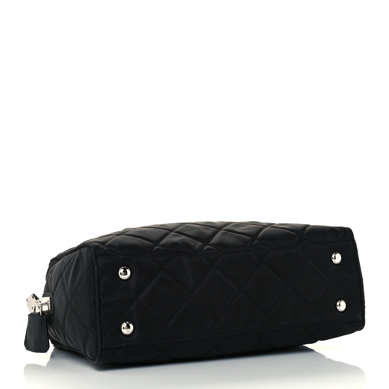 Prada Nylon Tessuto Impuntu Quilted Shoulder Bag Black 3 of 9