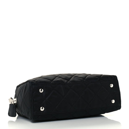 Prada Nylon Tessuto Impuntu Quilted Shoulder Bag Black 3 of 9