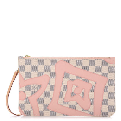 Louis Vuitton Damier Azur Tahitienne Neverfull MM GM Pochette 1 of 7