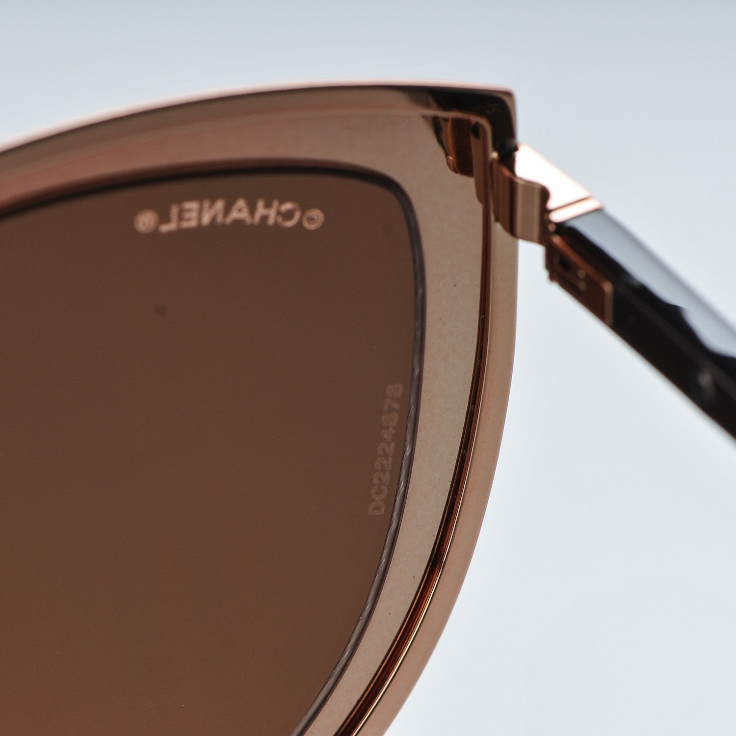 Chanel Metal Cat Eye Sunglasses 4222 Pink Gold 8 of 8