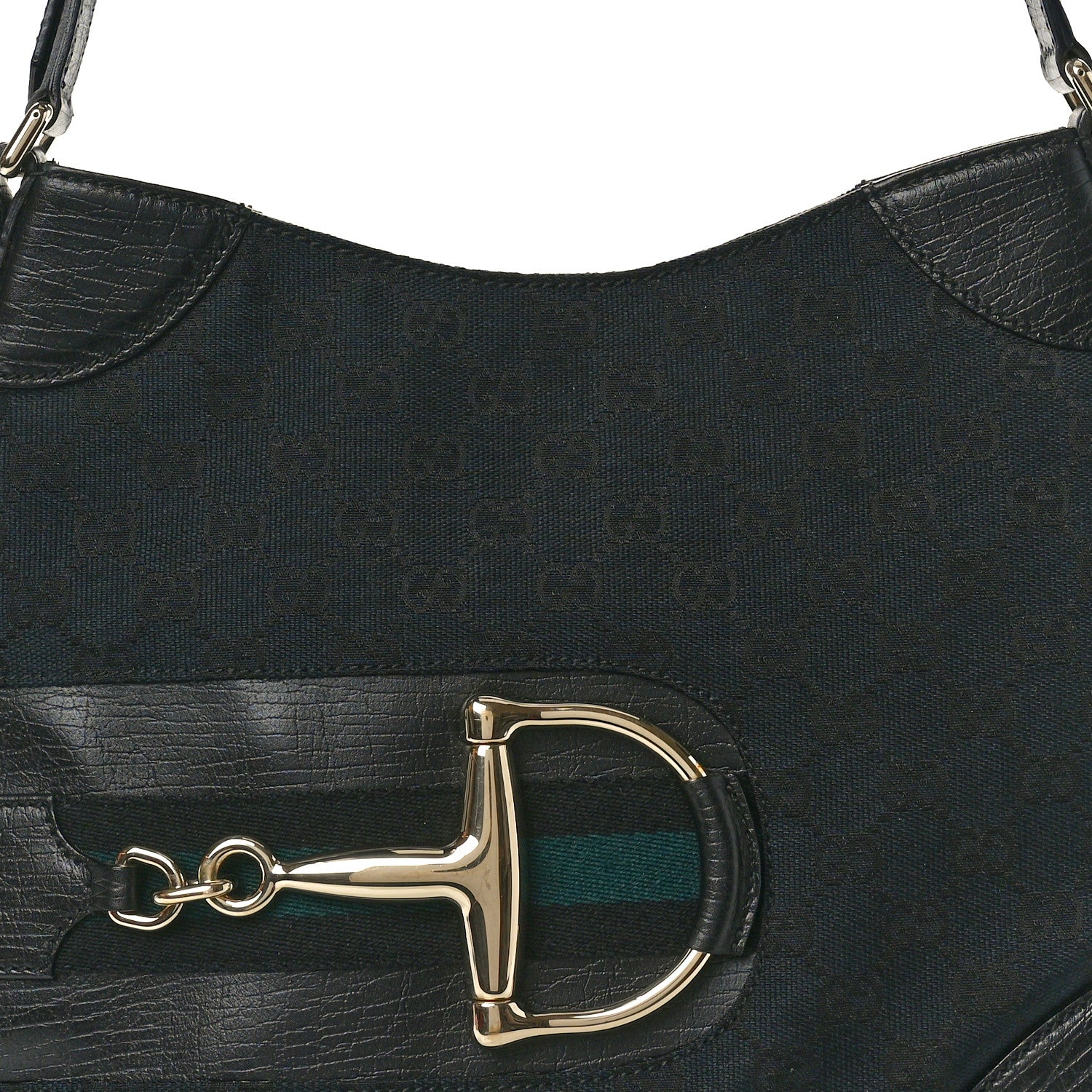 Gucci Monogram Web Hasler Hobo Black 8 of 10