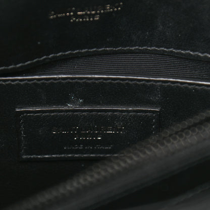 Saint Laurent Calfskin Y Quilted Monogram Small Loulou Chain Satchel Black 11 of 12