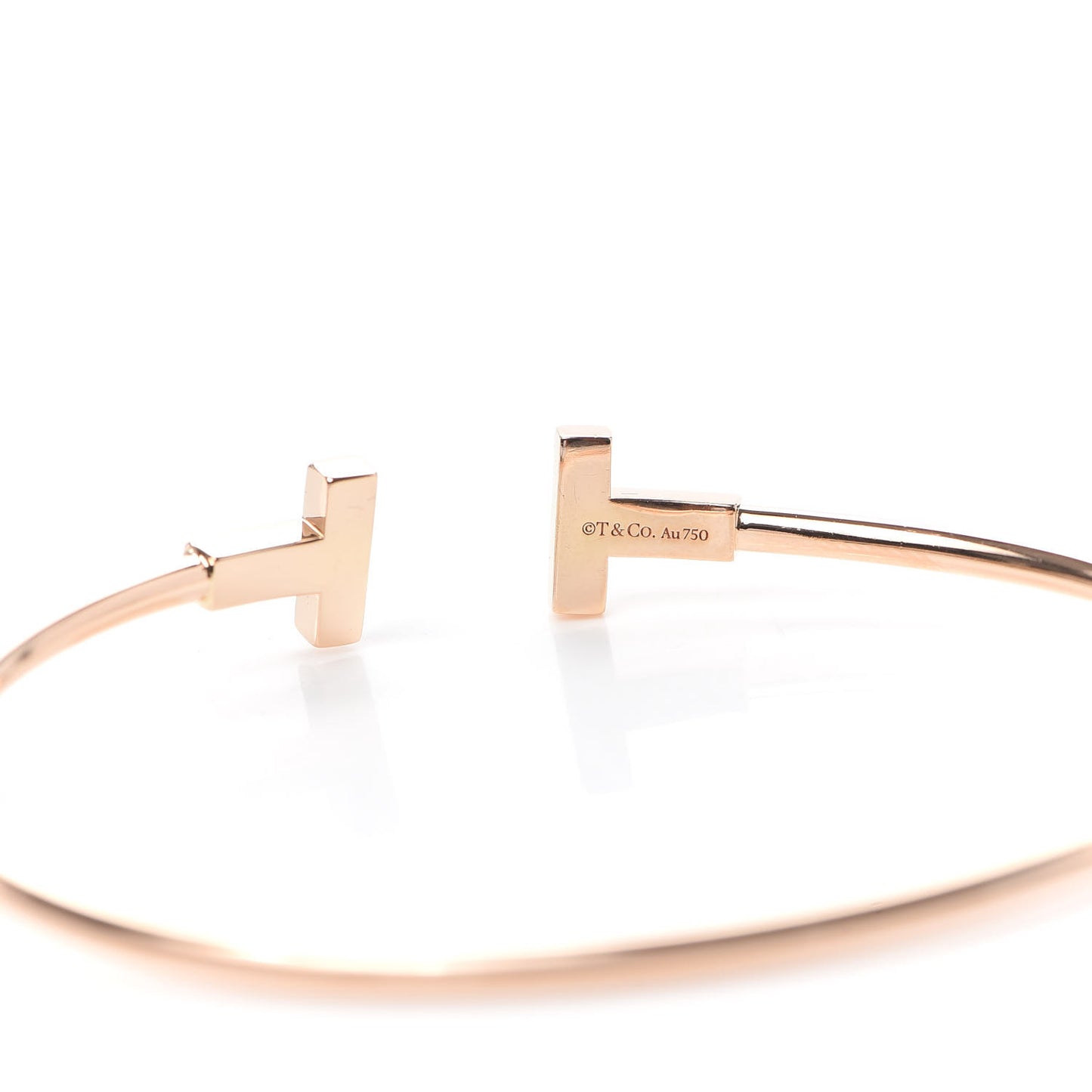 18K Rose Gold T Wire Bracelet