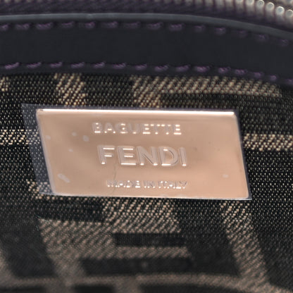 Fendi Fabric Jacquard FF 1974 Medium Baguette Tobacco Moro Black 6 of 11