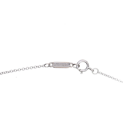 Tiffany 18K White Gold Diamond Small T Smile Pendant Necklace 5 of 7