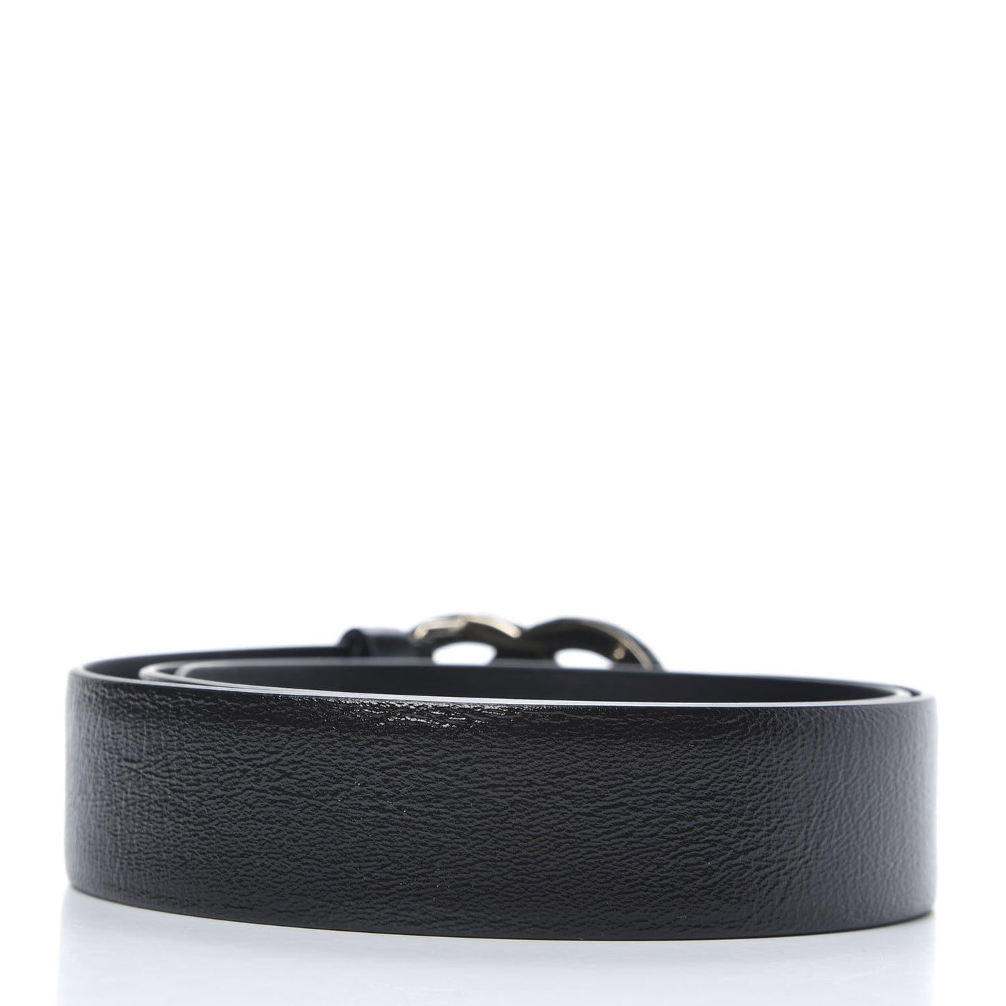 Glazed Lambskin CC Belt 80 32 Black