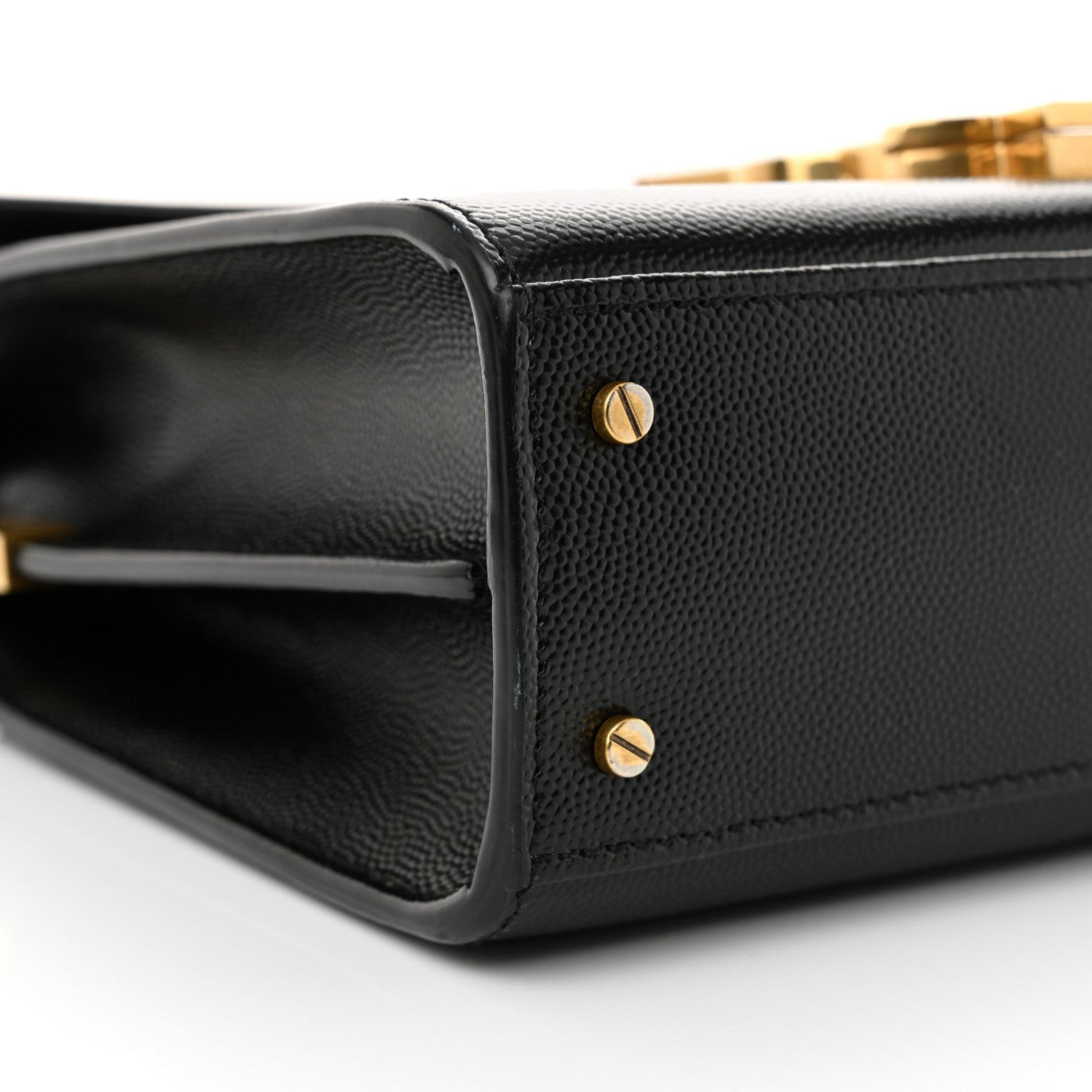 Saint Laurent Grain de Poudre Medium Classic Monogram Cassandra Top Handle Black 8 of 12