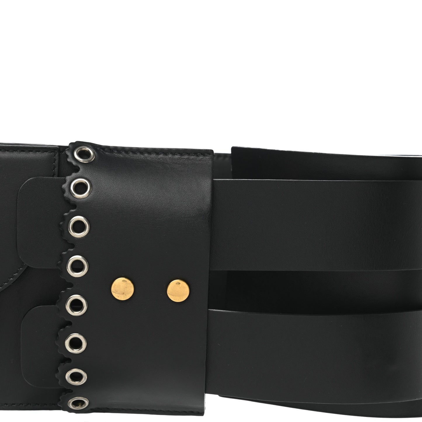 Calfskin Saddle Belt 80 Black
