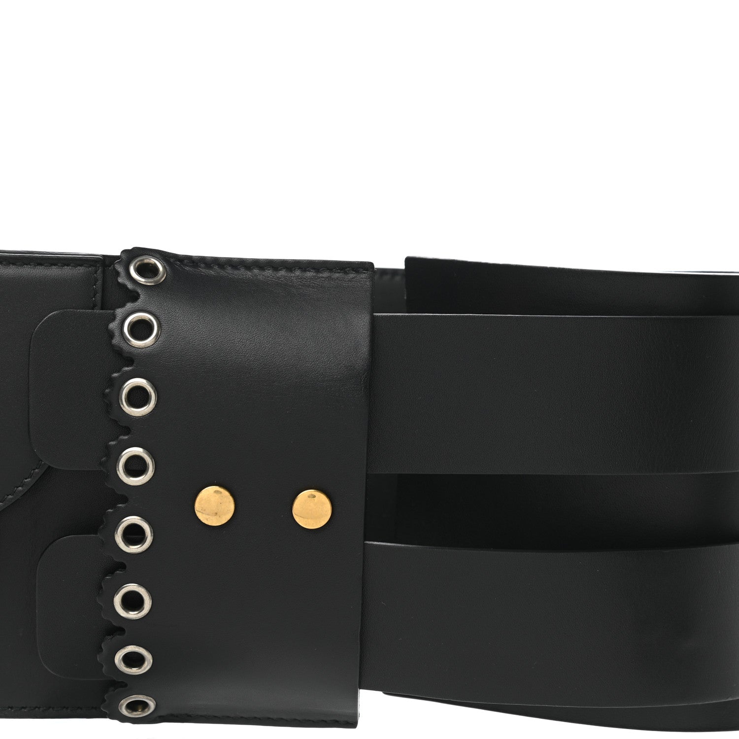 Christian Dior Calfskin Saddle Belt 80 Black 6 of 6