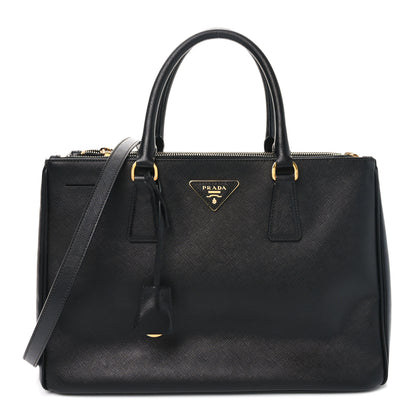 Prada Saffiano Medium Galleria Double Zip Tote Black 1 of 9