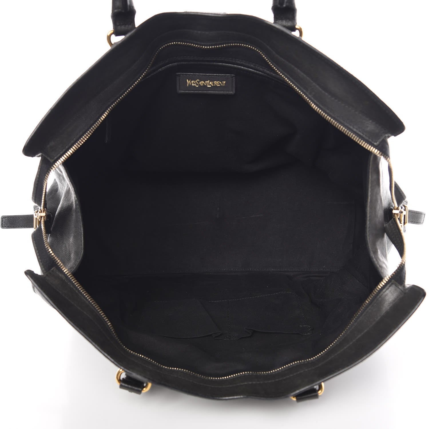 Saint Laurent Sheepskin Large Cabas ChYc Black 5 of 14