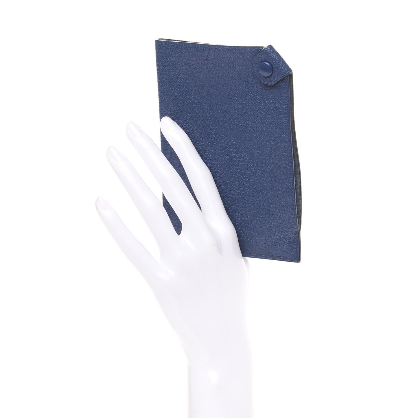 Chevre Mysore Tarmac PM Passport Holder Bleu Saphir