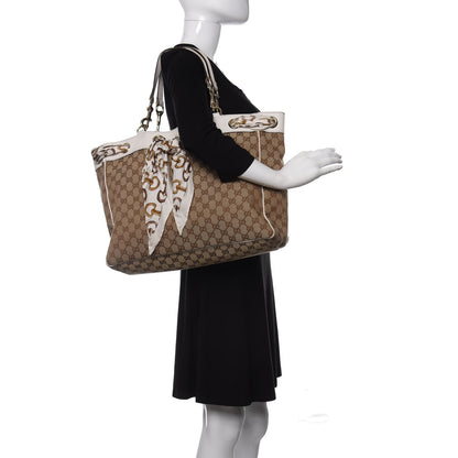 Gucci Monogram Large Positano Tote Off White 2 of 14
