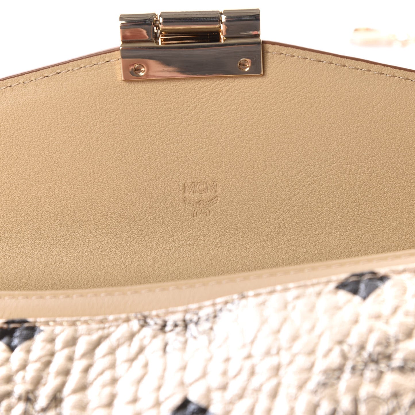 Metallic Visetos Patricia Wallet On Chain Gold