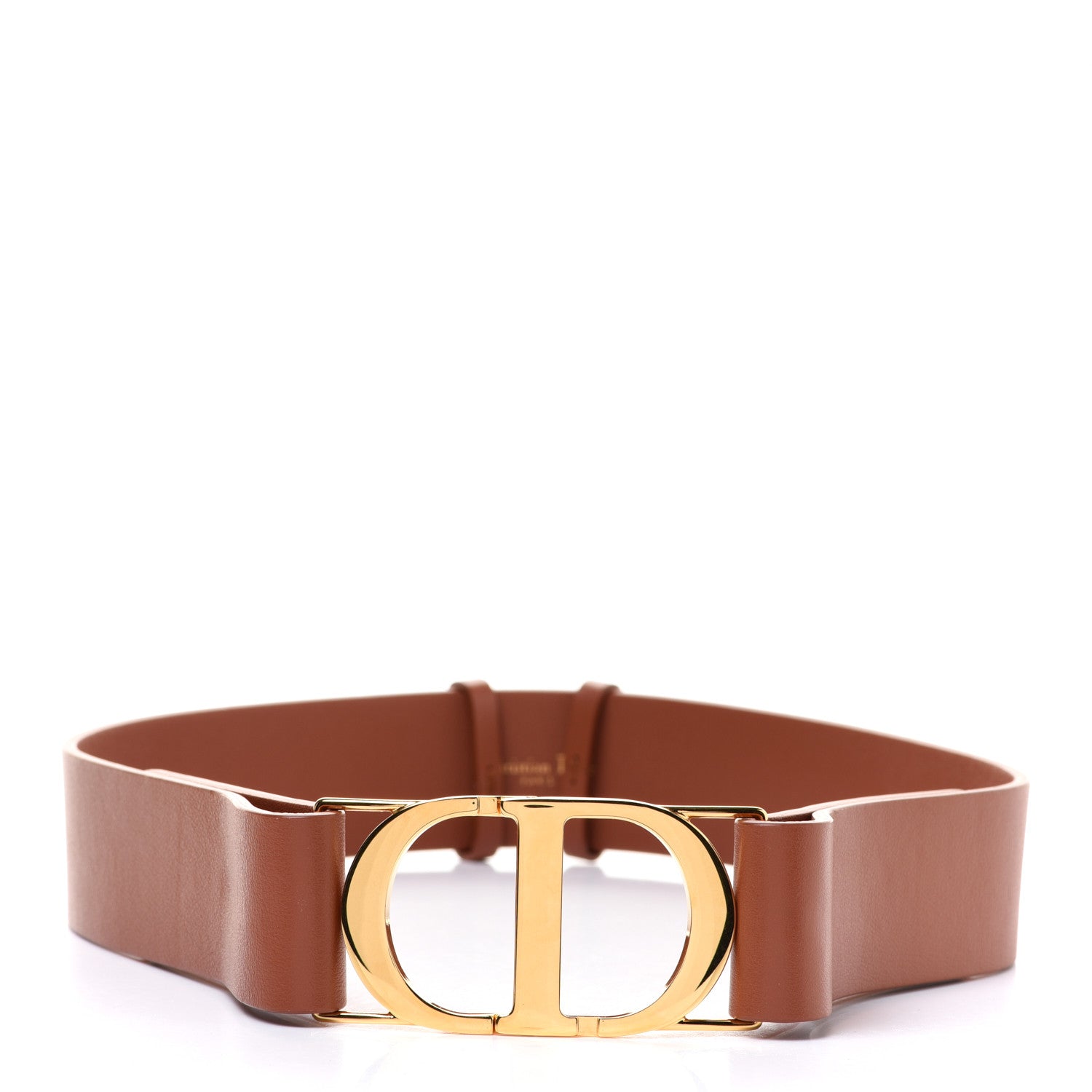 Christian Dior Calfskin 30 Montaigne Belt 75 Brown 1 of 4