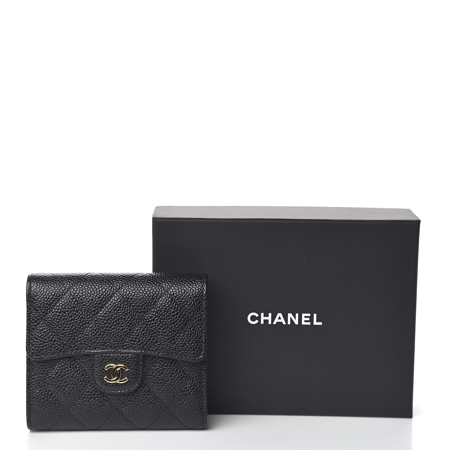Chanel Caviar Quilted Compact Flap Wallet Black 9 of 9