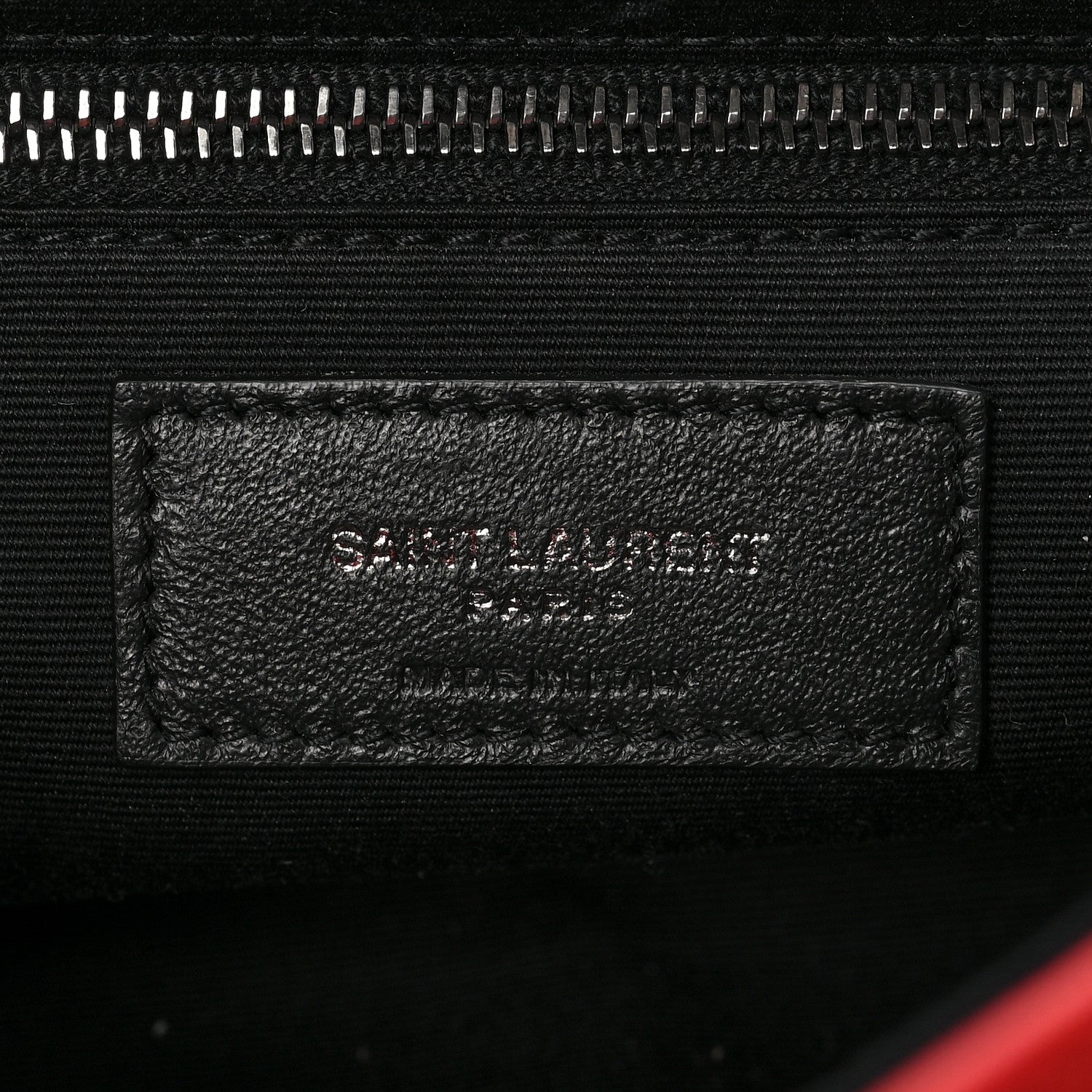 Saint Laurent Lambskin Patchwork Monogram Medium Jamie Red 6 of 9