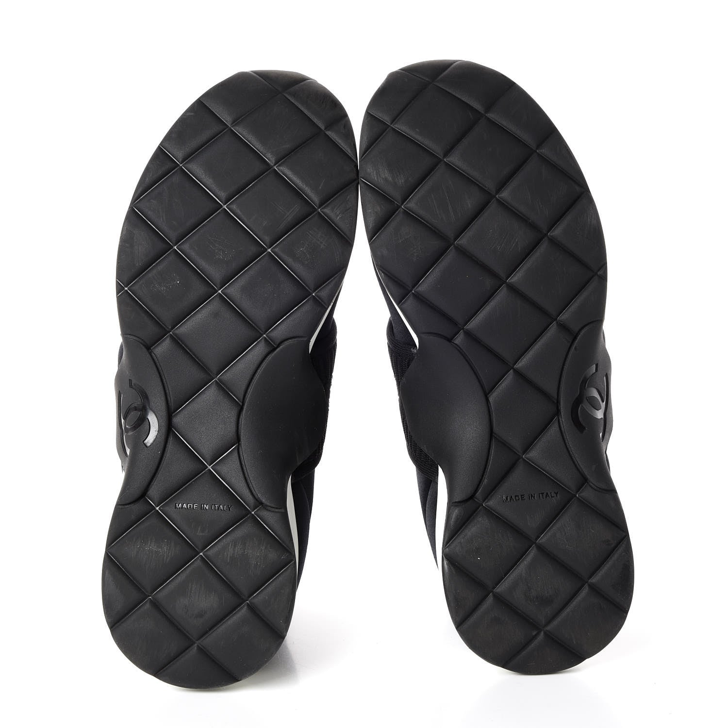 Chanel Stretch Fabric CC Sneakers 36 Black 5 of 7