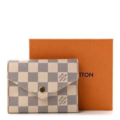 Louis Vuitton Damier Azur Victorine Wallet Rose Ballerine 7 of 7