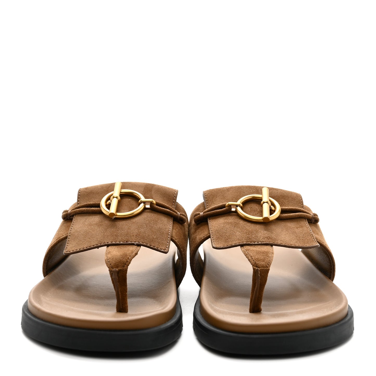 Suede Goatskin Womens Joyce Sandals 37 Brun Fume