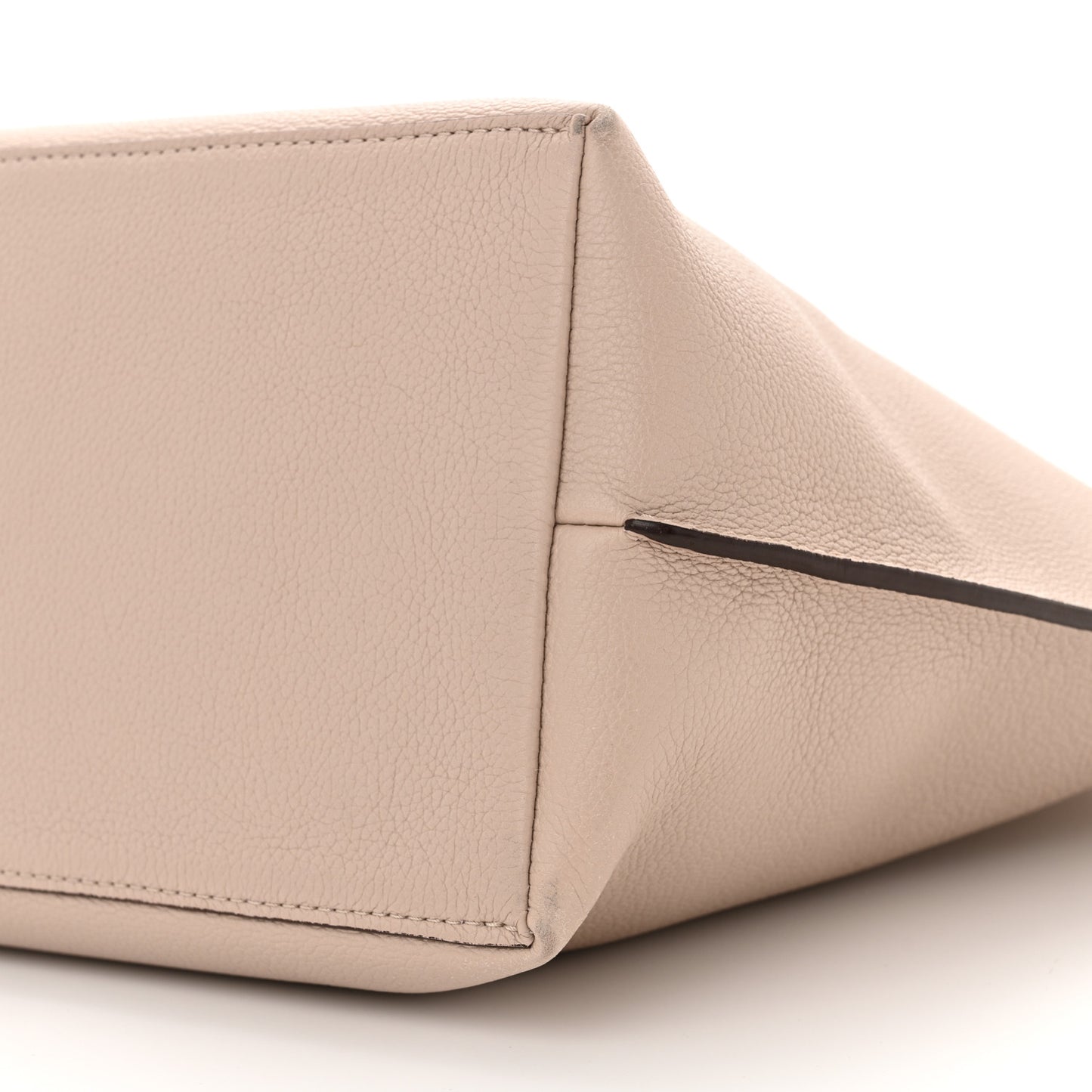 Calfskin Lockme Go Tote Greige