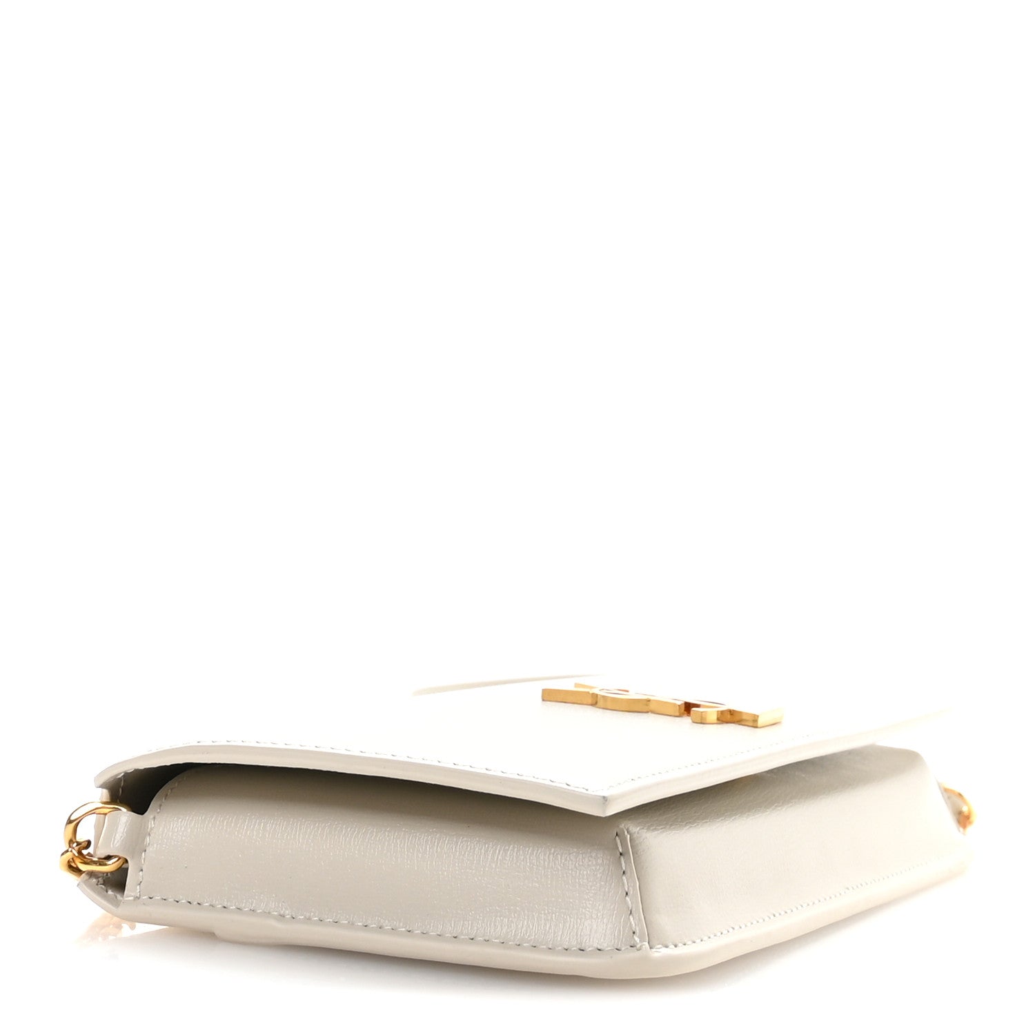 Saint Laurent Smooth Calfskin Monogram Phone Holder Crossbody Crema Soft 4 of 10