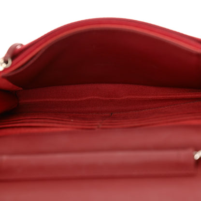 Chanel Aged Calfskin Quilted Wallet On Chain WOC Burgundy 5 of 15