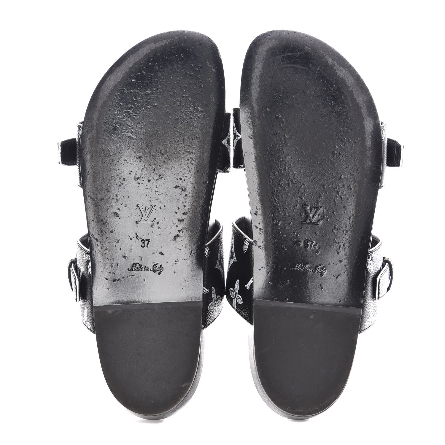 Louis Vuitton Catogram Bom Dia Flat Mule 37 Black White 6 of 10
