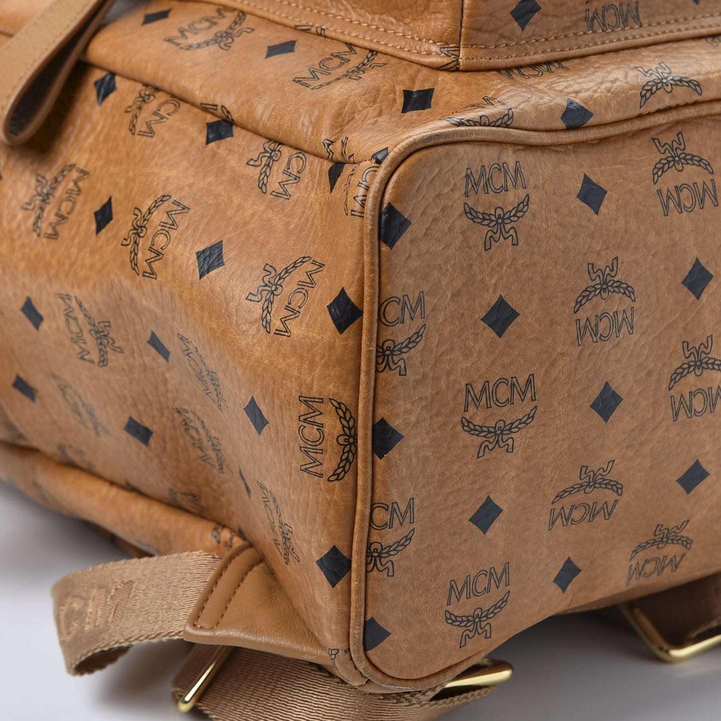 Visetos Crown Stud Large Stark Backpack Cognac