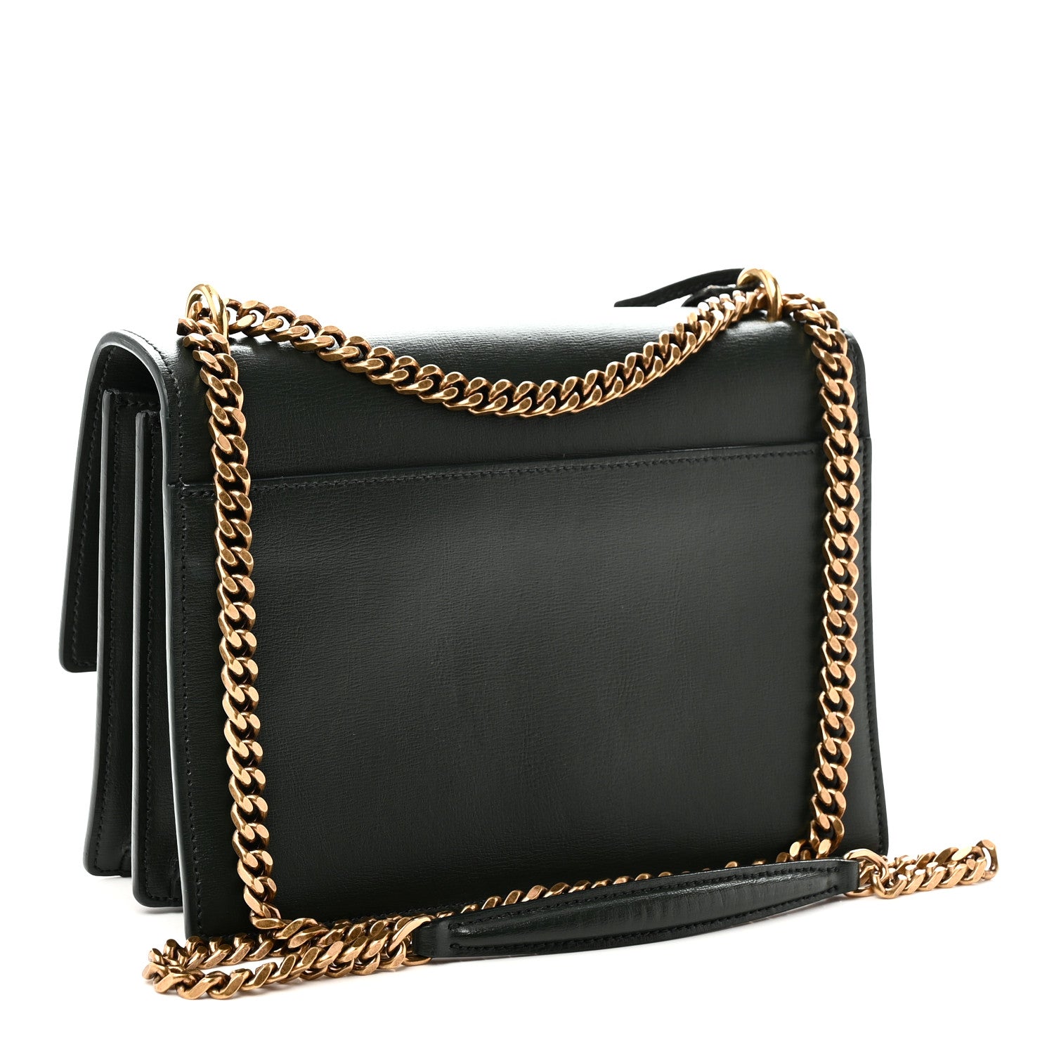 Saint Laurent Calfskin Medium Monogram Sunset Dark Green 3 of 9