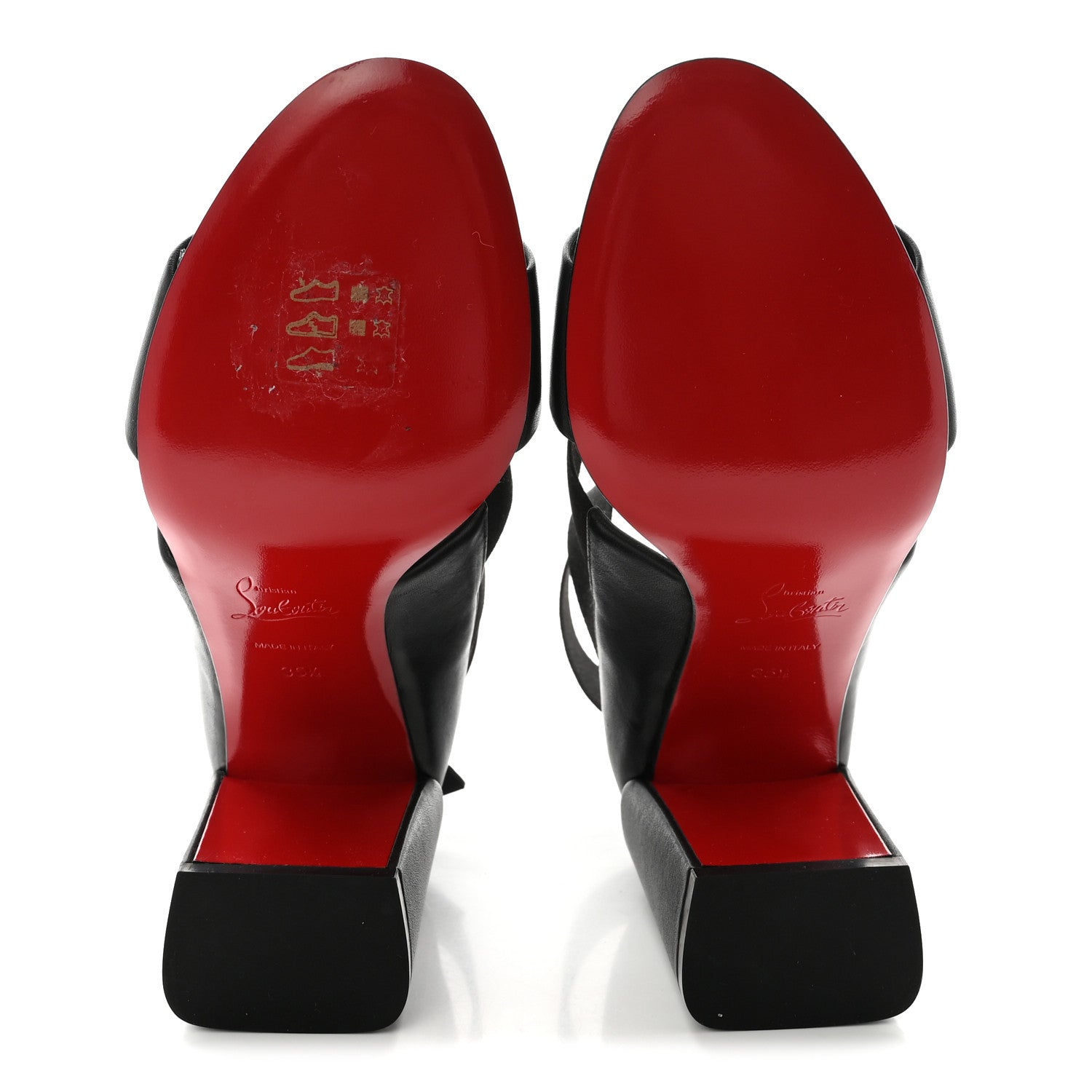 Christian Louboutin Elastic Calfskin Patrouille 85 Sandals 35.5 Black 6 of 9