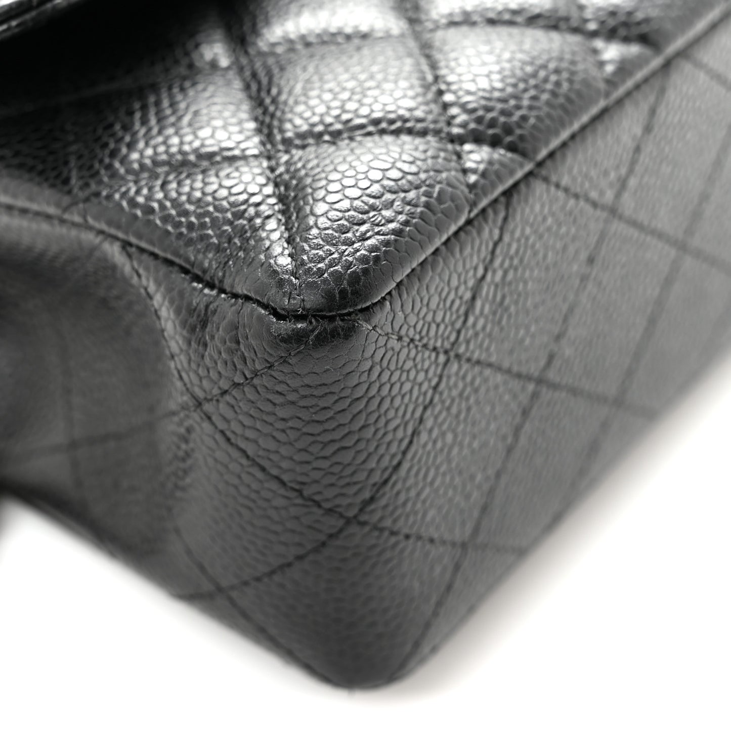 Caviar Quilted Small Double Flap Black