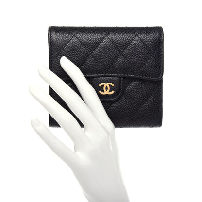 Chanel Caviar Quilted Compact Flap Wallet Black 2 of 8