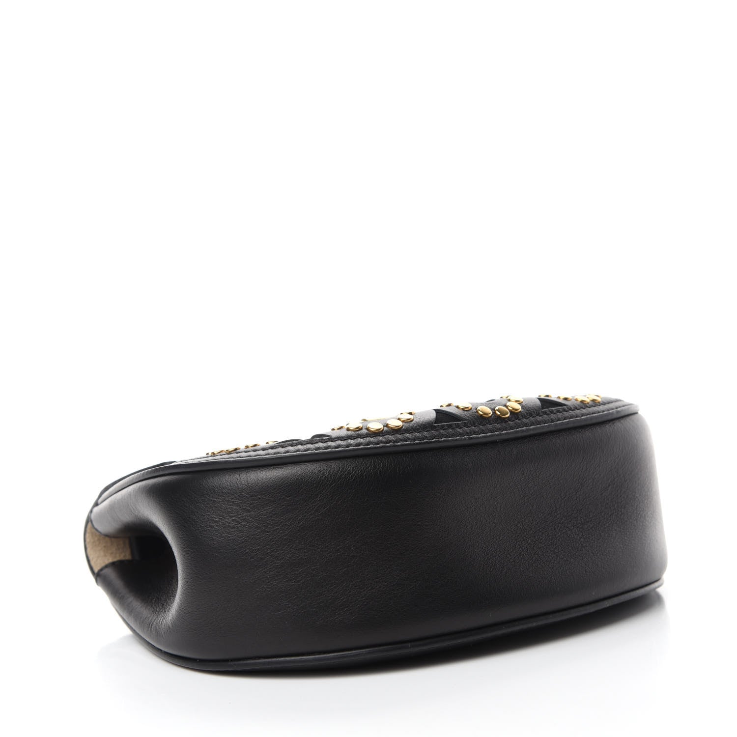 Chloe Calfskin Suede Studded Mini Drew Shoulder Bag Black 4 of 10