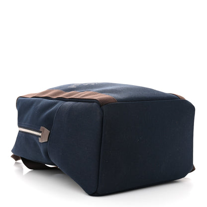 Hermes Toile Groom School Backpack Bleu Navy Feu 4 of 9