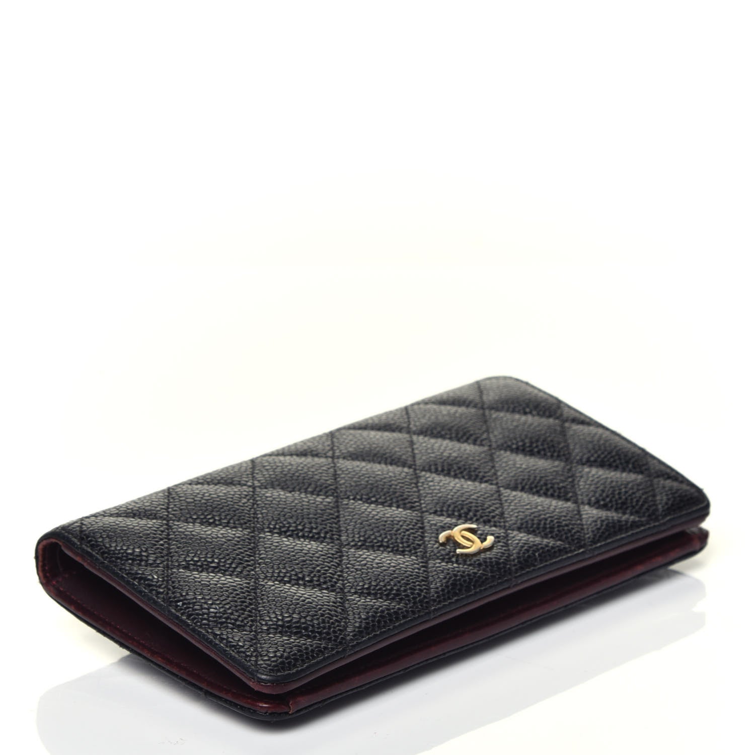 Chanel Caviar Quilted Yen Wallet Black 4 of 7