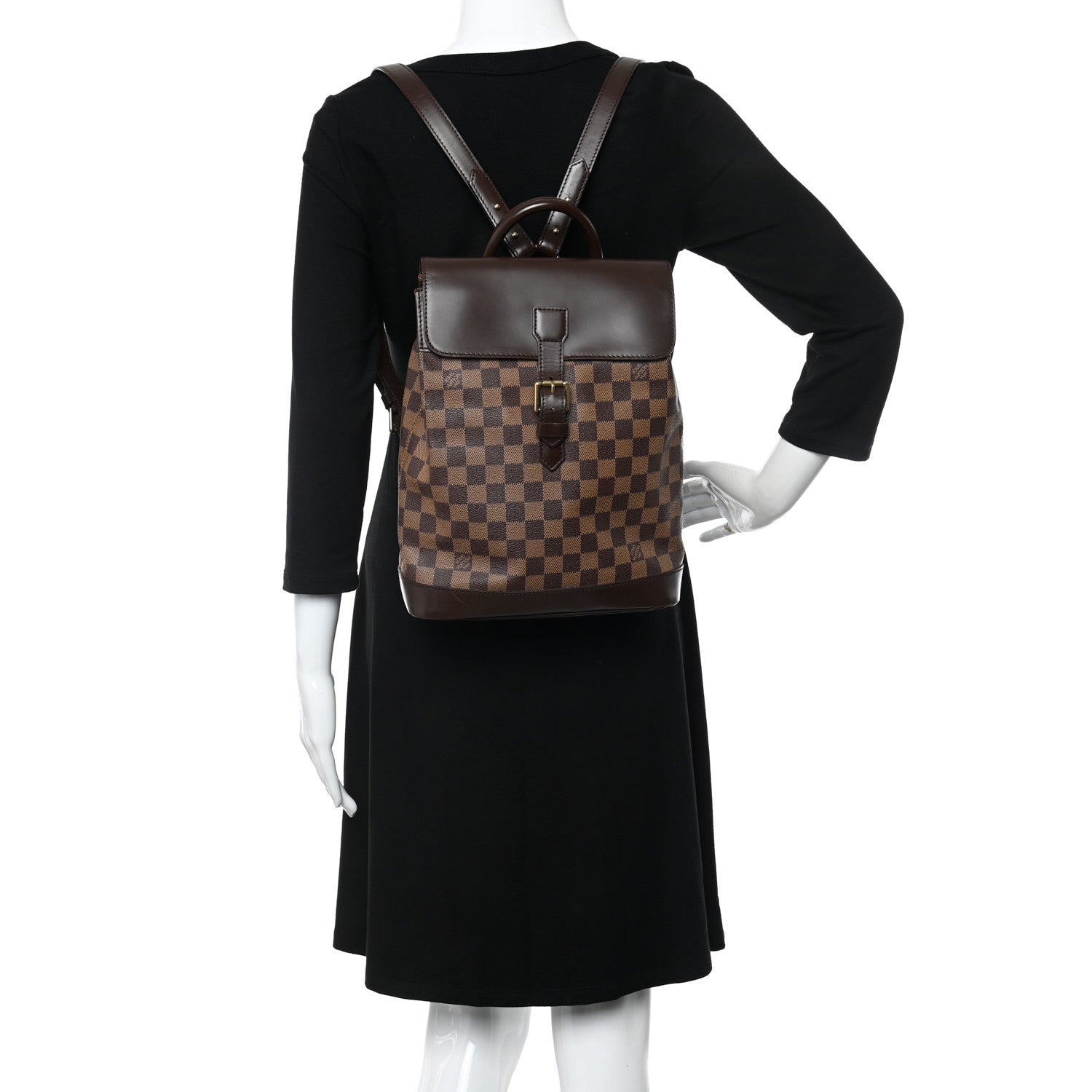 Louis Vuitton Damier Ebene Soho Backpack 2 of 13