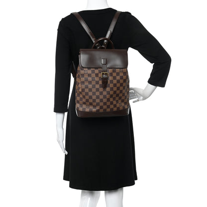 Louis Vuitton Damier Ebene Soho Backpack 2 of 13