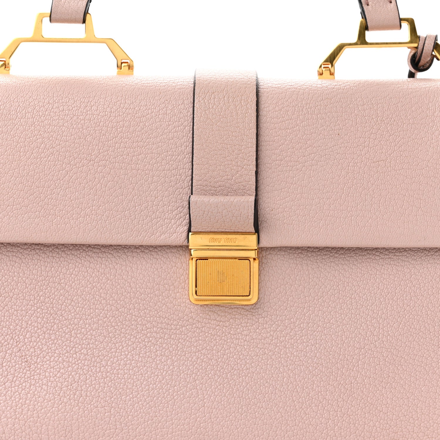 Miu Miu Goatskin Madras Top Handle Bag Mughetto 8 of 10