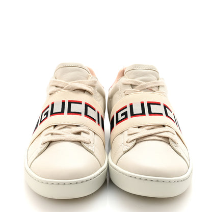 Gucci Calfskin Stripe Womens New Ace Sneakers 36 New Mystic White Ecru Red Flame 2 of 9