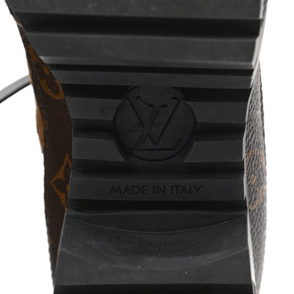 Louis Vuitton Suede Calfskin Monogram Laureate Platform Desert Boots 36 Cognac 7 of 9