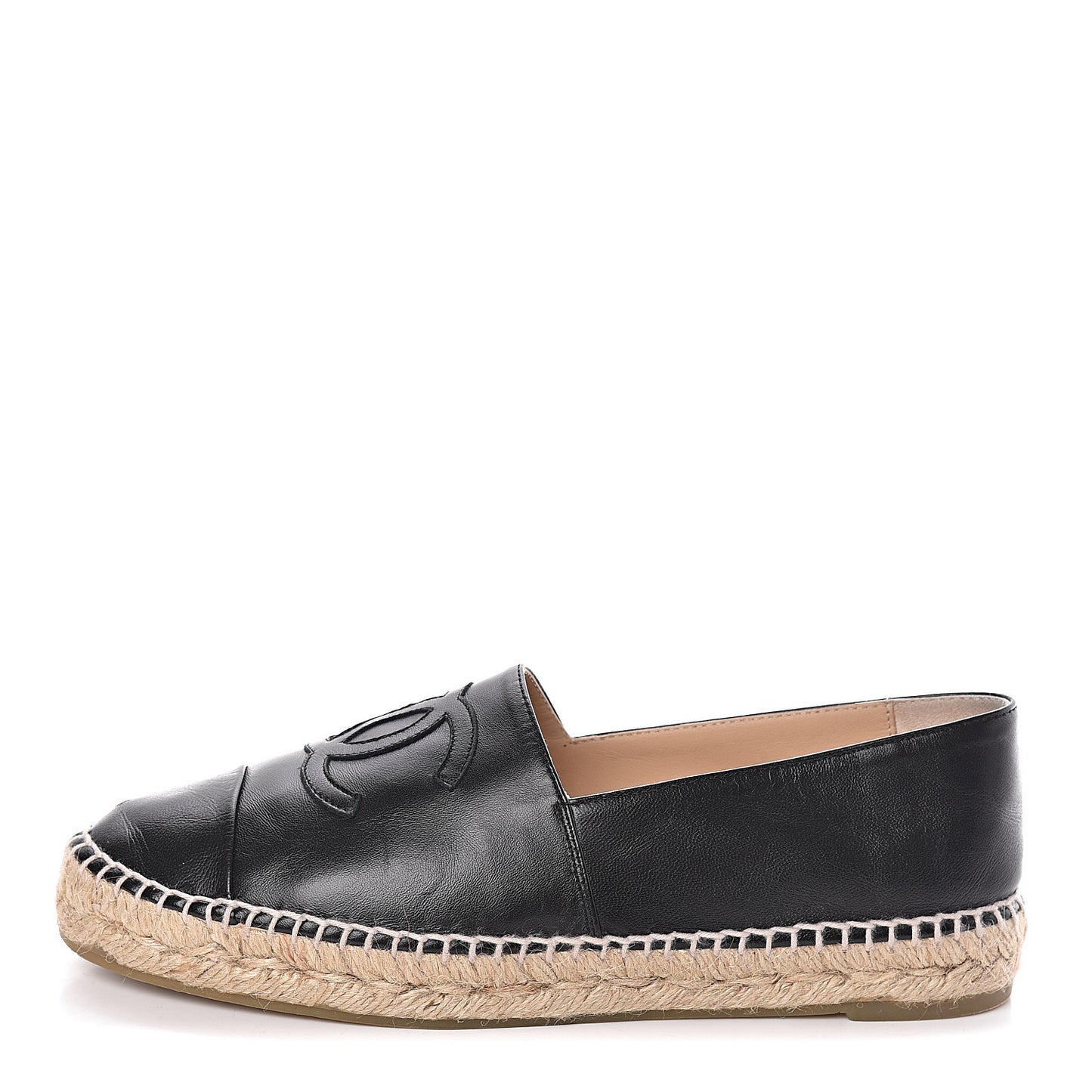 Lambskin CC Espadrilles 39 Black
