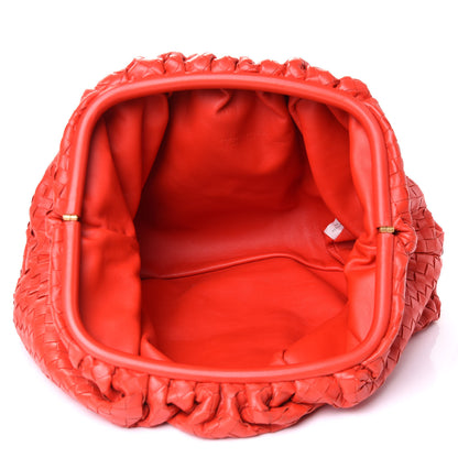 Bottega Veneta Nappa Maxi Intrecciato The Pouch Oversized Clutch Bright Red 5 of 5
