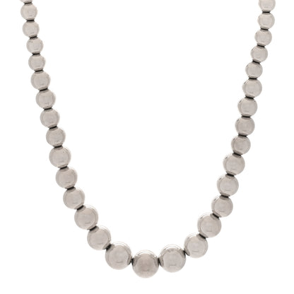 Tiffany Sterling Silver Hardwear Graduated Ball Necklace 1 of 5