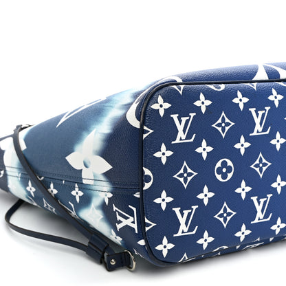 Louis Vuitton Monogram Escale Neverfull MM Blue 9 of 11