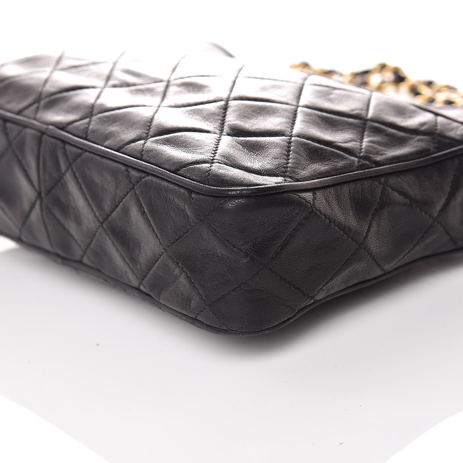 Chanel Lambskin Quilted CC Tassel Camera Case Black 6 of 11