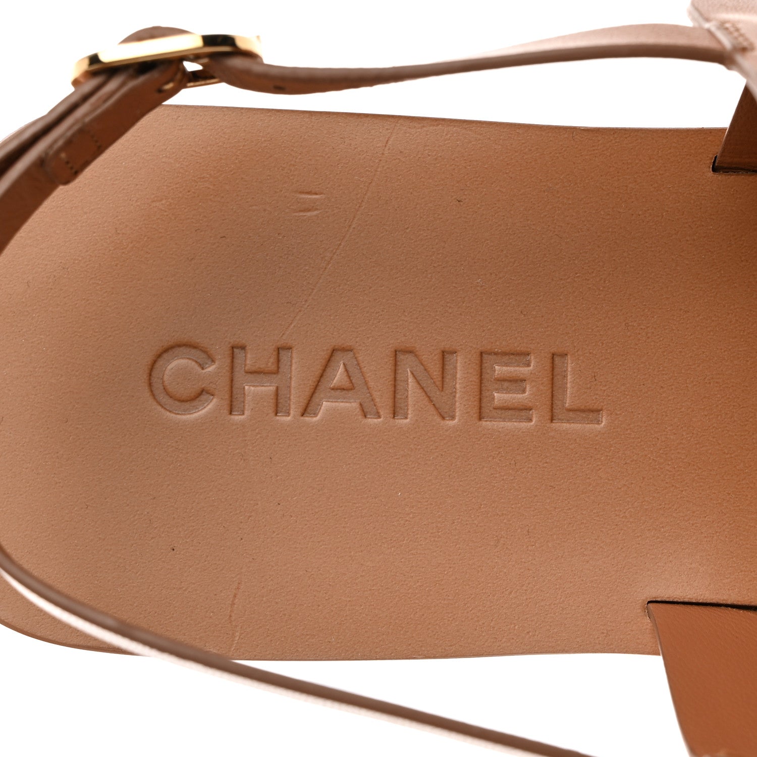Chanel Goatskin CC Sandals 40 Brown 6 of 9