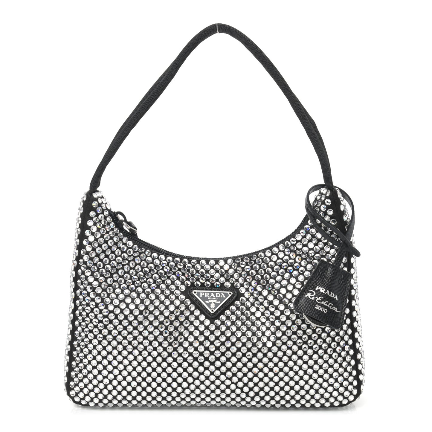 Satin Crystal Mini Re-Edition 2000 Bag Cristal