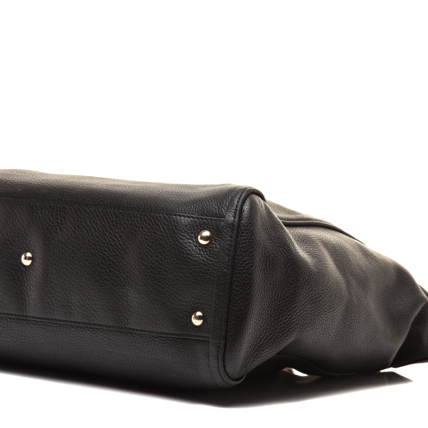 Gucci Pebbled Calfskin Large Soho Top Handle Bag Black 9 of 10